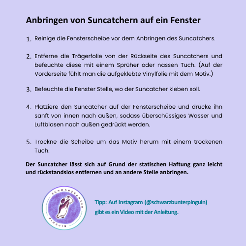 Anleitung zum Anbringen von Suncatchern