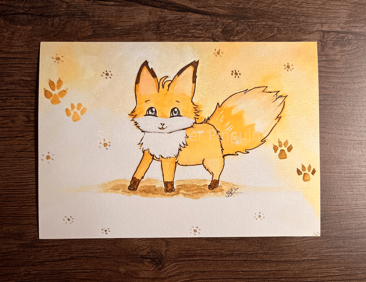 Fineart Kunstdruck "Foxy" in Größe DIN A5