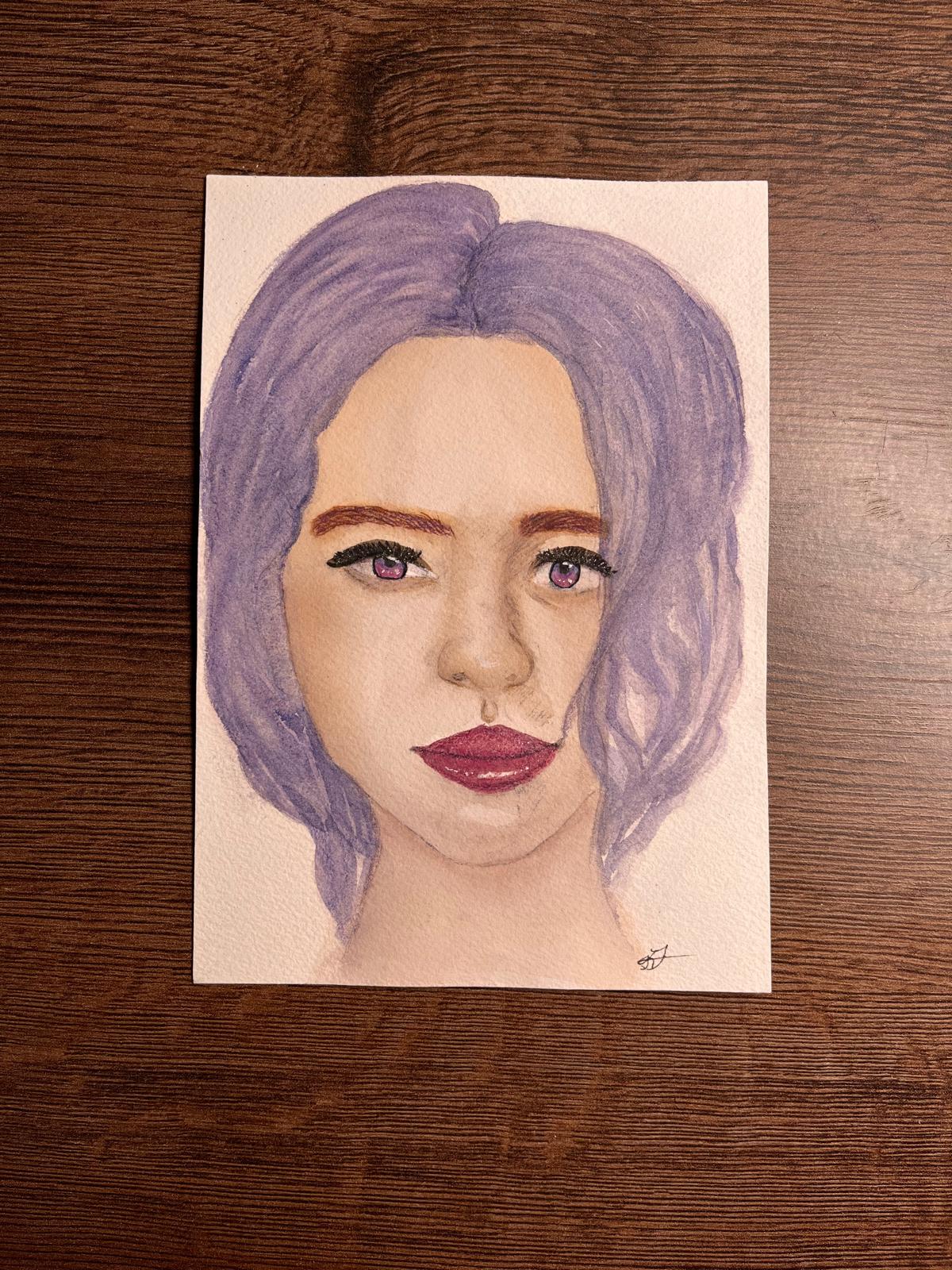 Original Bild "Lilac Hair Lady"
