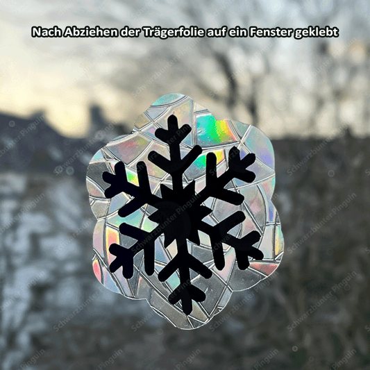 Suncatcher "Glitzer Schneeflocke" mit Farbverlauf | Fensterbild | Winter Dekoration