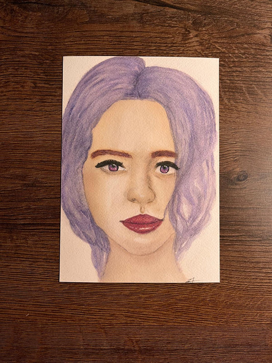 Fineart Kunstdruck vom Motiv "Lilac Hair Lady"