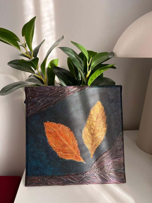 Original Bild "Leaves from Fairyland " in Größe 20 x 20 cm