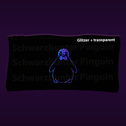 Mäppchen mit Pinguin Oskar in glitzer Optik und ohne weißes Fell
