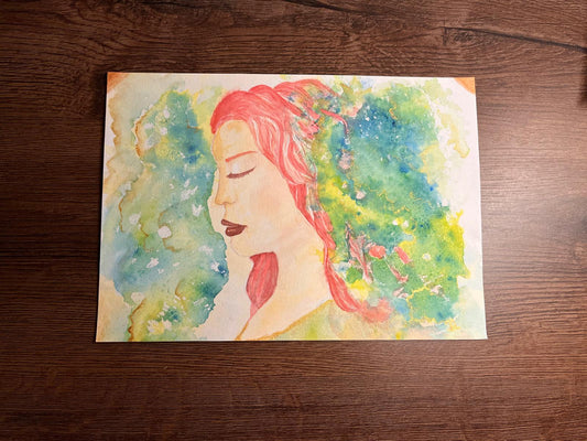 Original Bild "Goddess of Nature" in Größe 24 x 30 cm