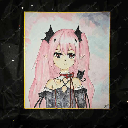 Ein Shikishi gemalt mit einer Vampire Queen