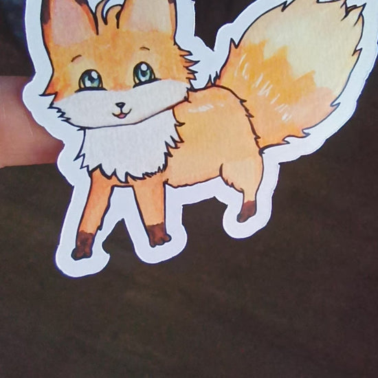Video vom glänzenden Sticker von Foxy