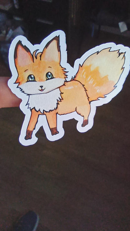 Video vom glänzenden Sticker von Foxy