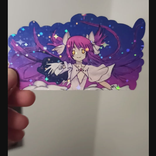 Video vom Glitzer Sticker "Savior of Magical Girls" welcher das Funkeln des Stickers zeigt.